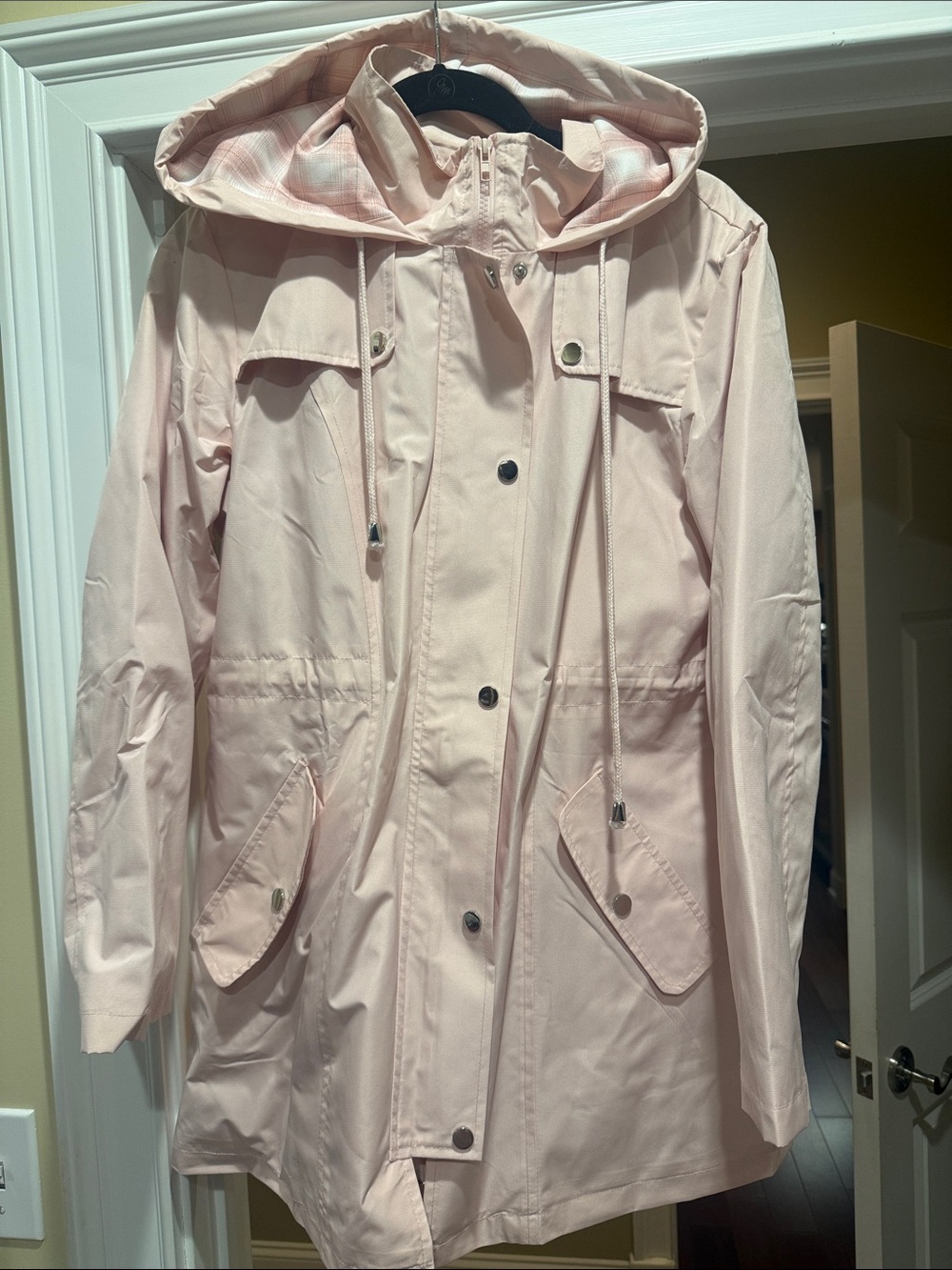 Women's Light Pink Hooded Anorak Jacket